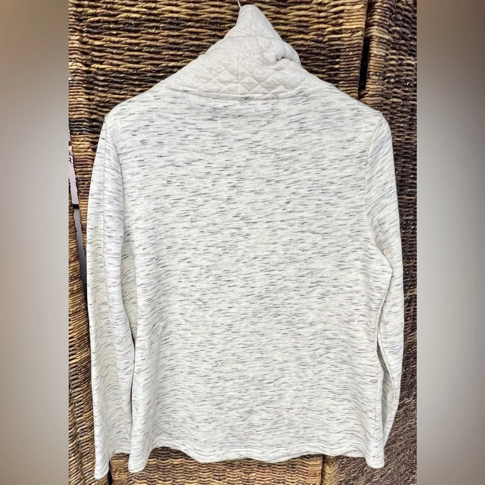 Chico's Cream Cowl Neck Sweater with‎ Textured Knit- Size: 1